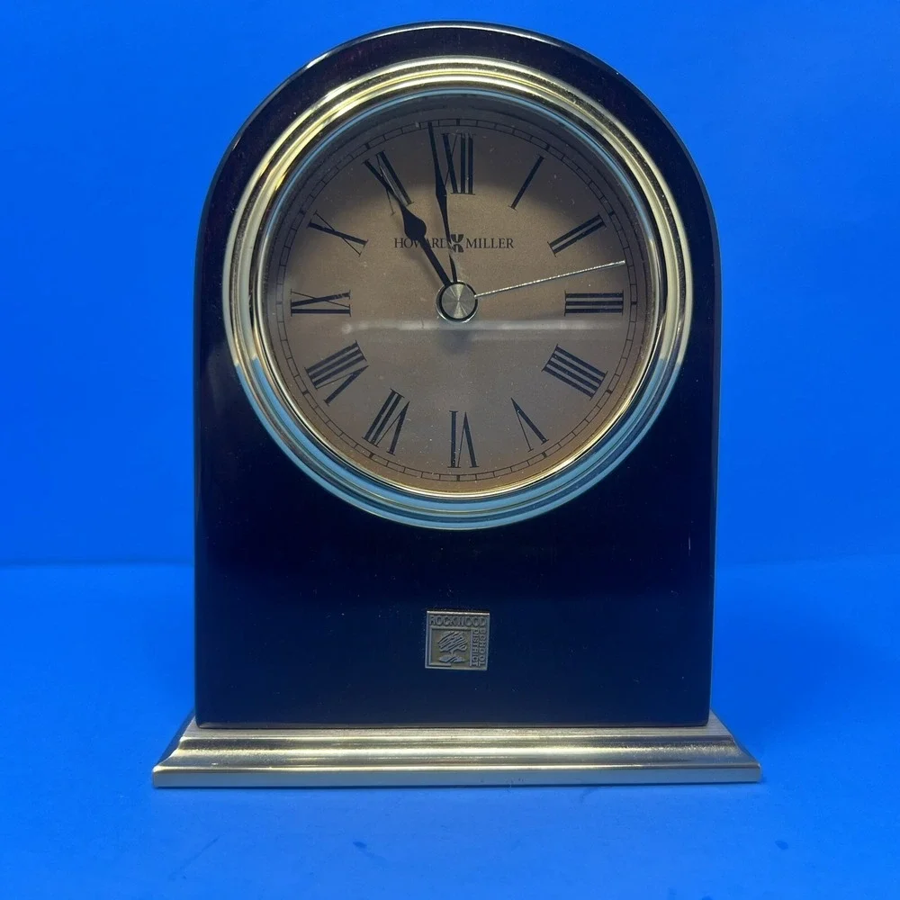 Howard Miller Rockwood Quartz Table Clock Desk Office Decor TESTED Works Modern